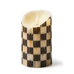 Courtly Check Flameless 5" Pillar Candle