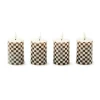 Courtly Check Flameless Votives, Set of 4