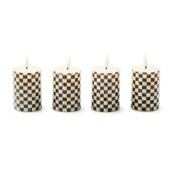 Courtly Check Flameless Votives, Set of 4
