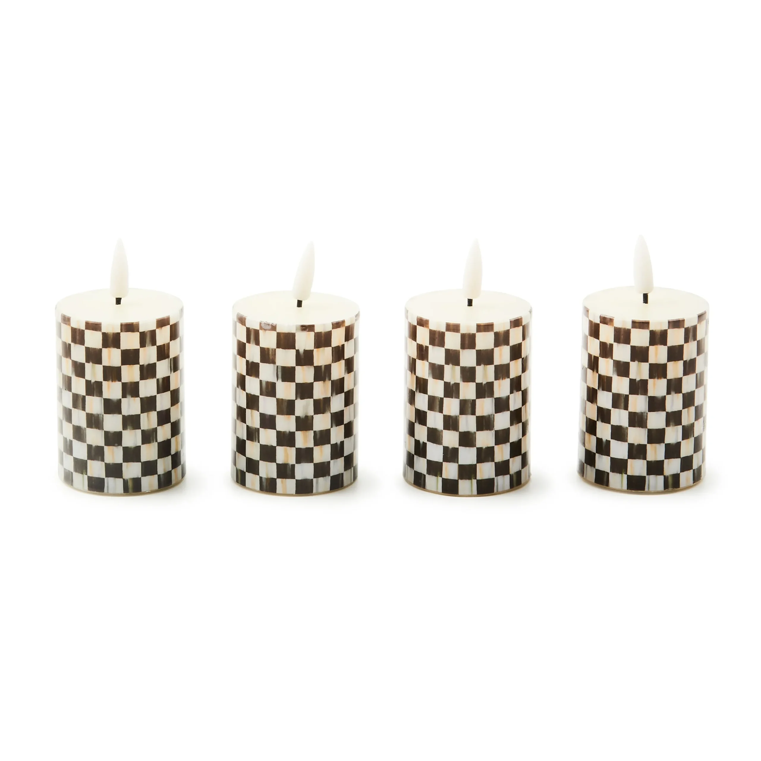 Courtly Check Flameless Votives, Set of 4