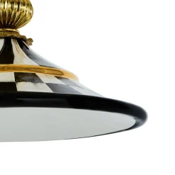 Courtly Check Flared Ceramic Pendant Lamp