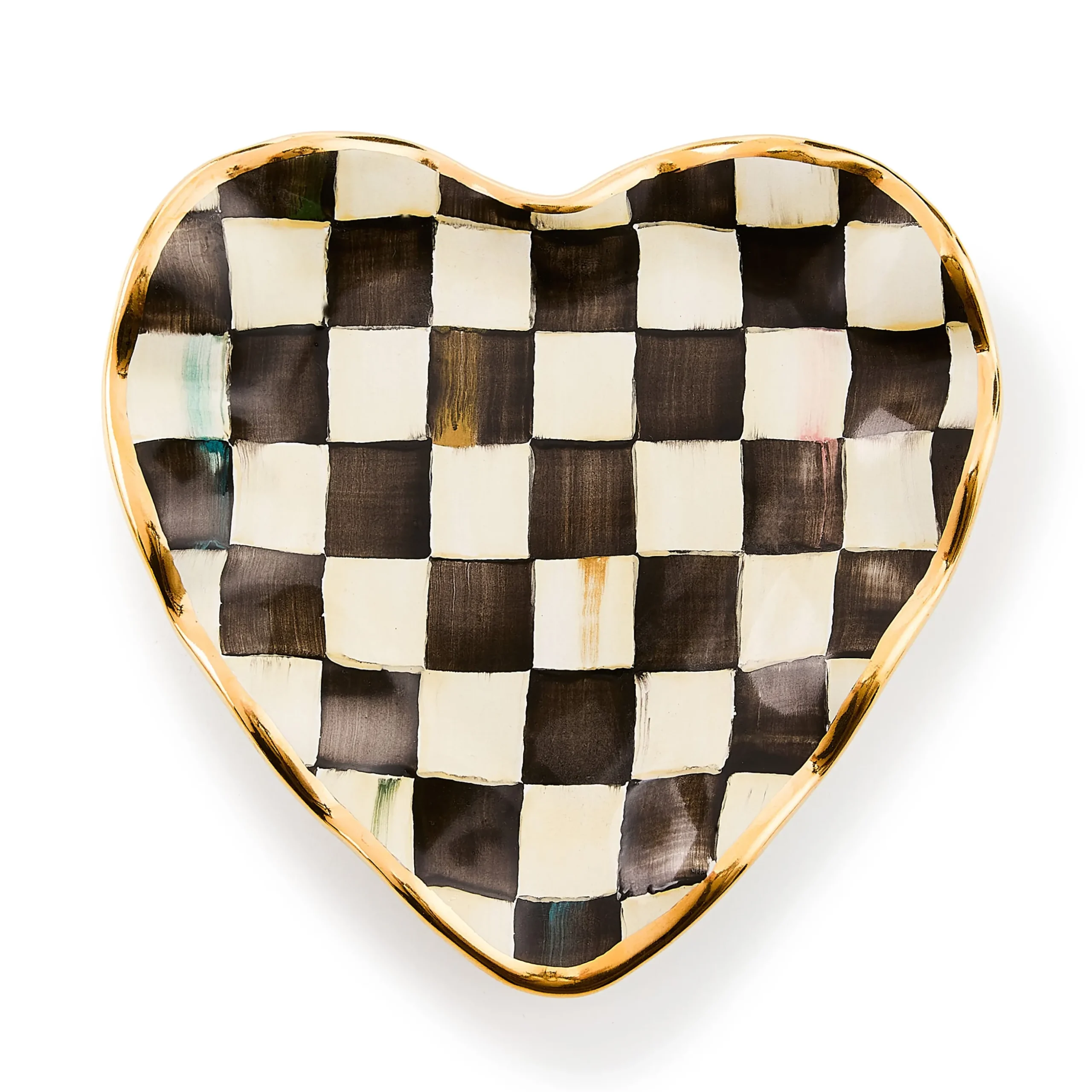 Courtly Check Fluted Heart Plate