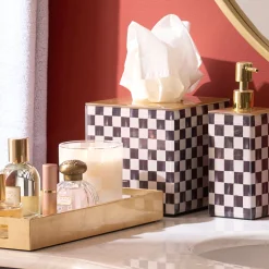 Courtly Check Glass Boutique Tissue Box Cover