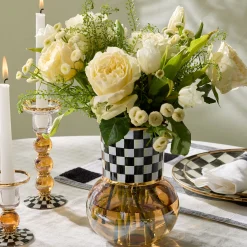 Courtly Check Glass Vase