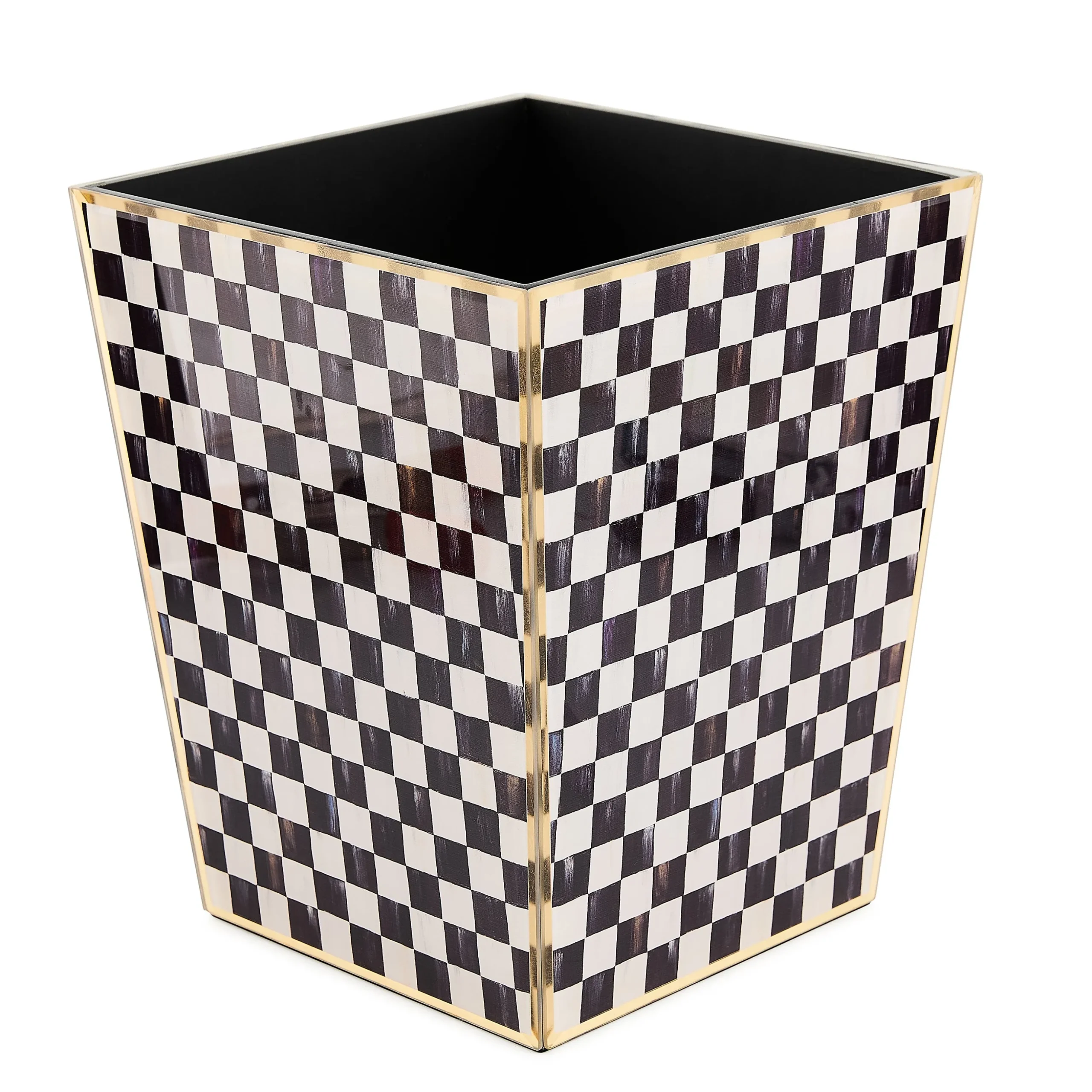 Courtly Check Glass Waste Bin