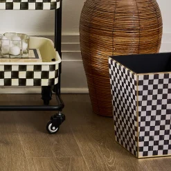 Courtly Check Glass Waste Bin
