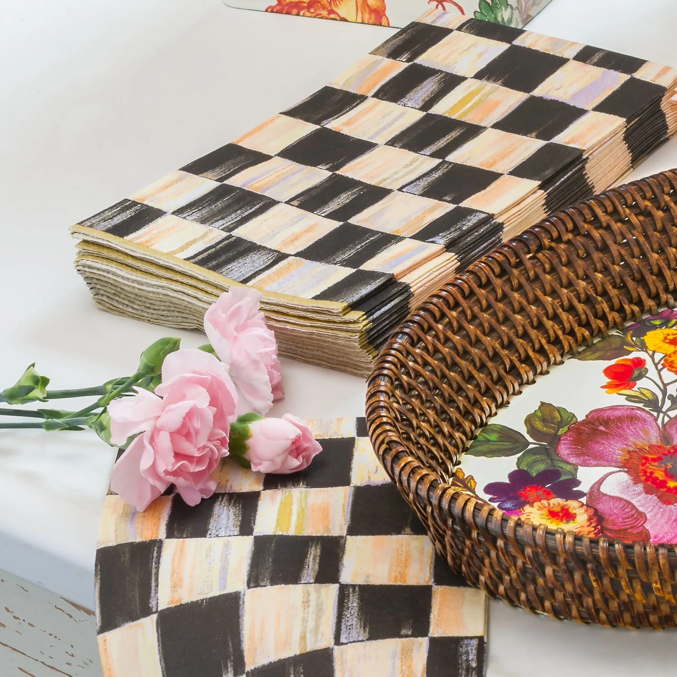 Courtly Check Guest Paper Napkins