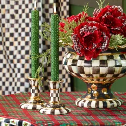 Courtly Check Large Ceramic Candlestick