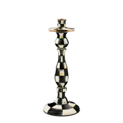 Courtly Check Large Enamel Candlestick