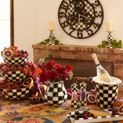 Courtly Check Large Farmhouse Wall Clock