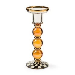 Courtly Check Large Glass Candlestick