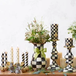 Courtly Check Large Pillar Candlestick