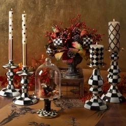 Courtly Check Large Pillar Candlestick