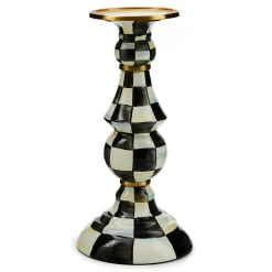 Courtly Check Large Pillar Candlestick