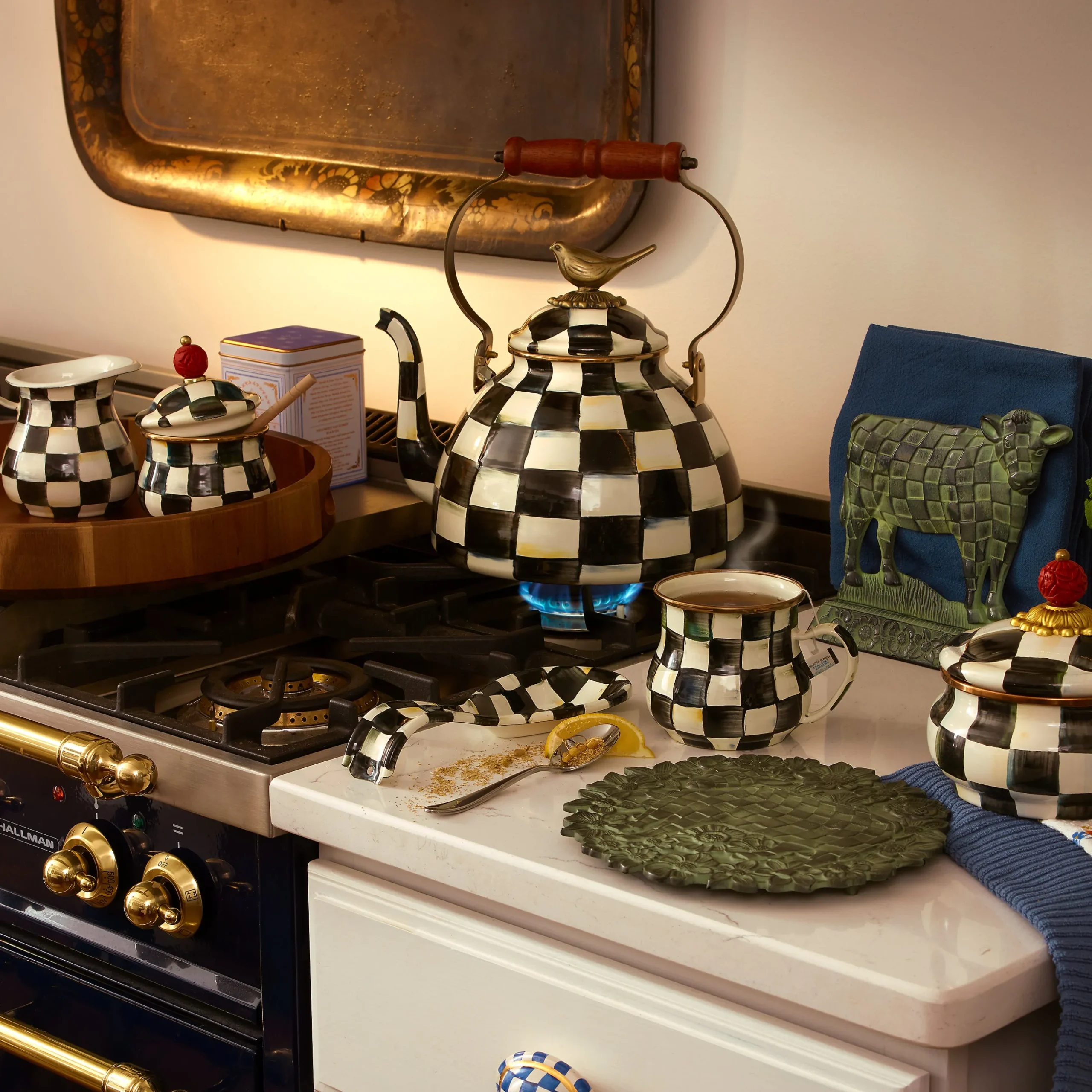 Courtly Check Lidded Sugar Bowl