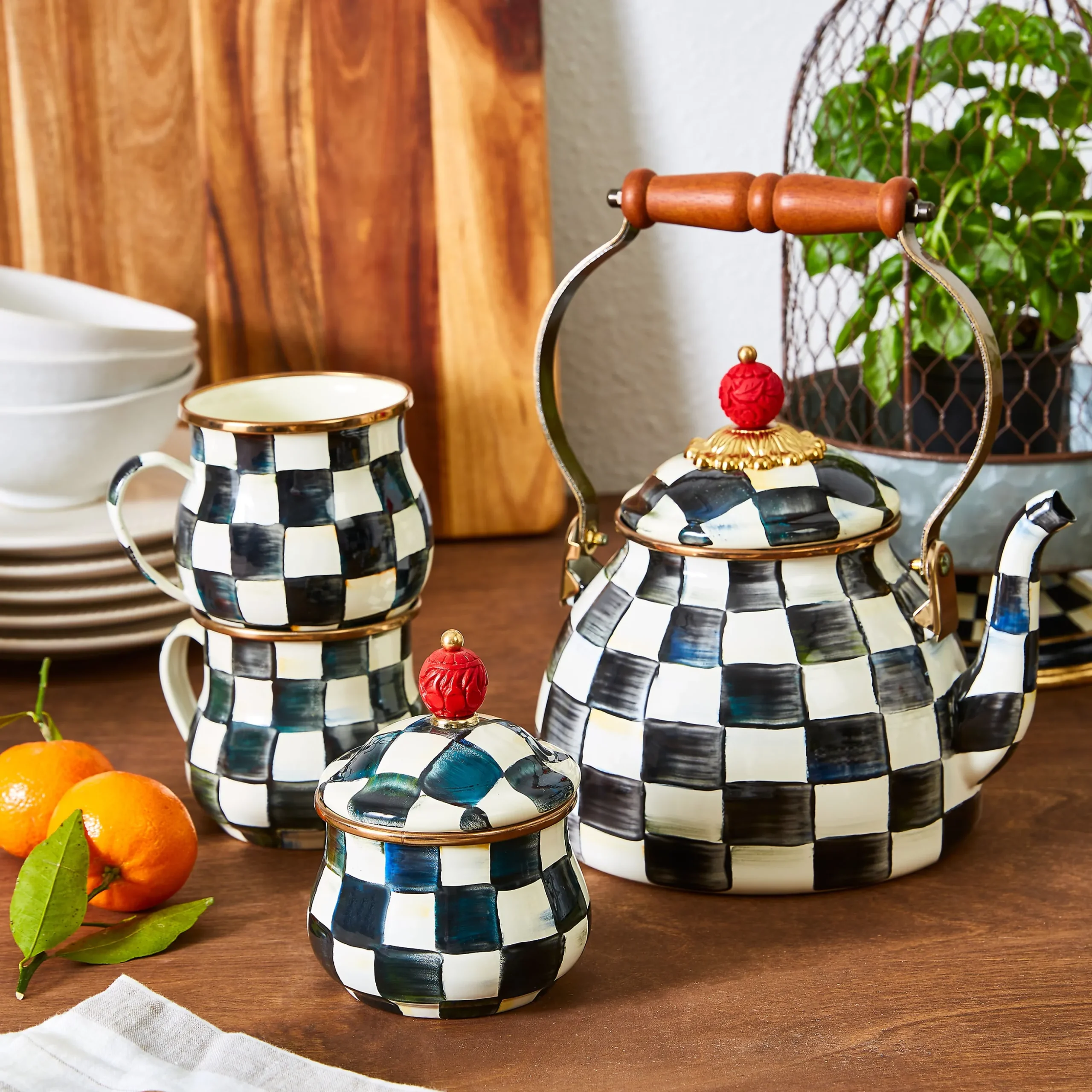 Courtly Check Lidded Sugar Bowl