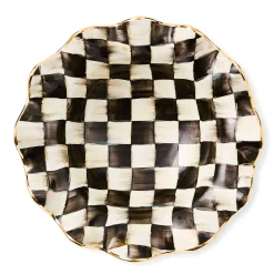 Courtly Check Medium Ceramic Fluted Serving Bowl