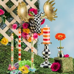 Courtly Check Medium Pillar Candlestick