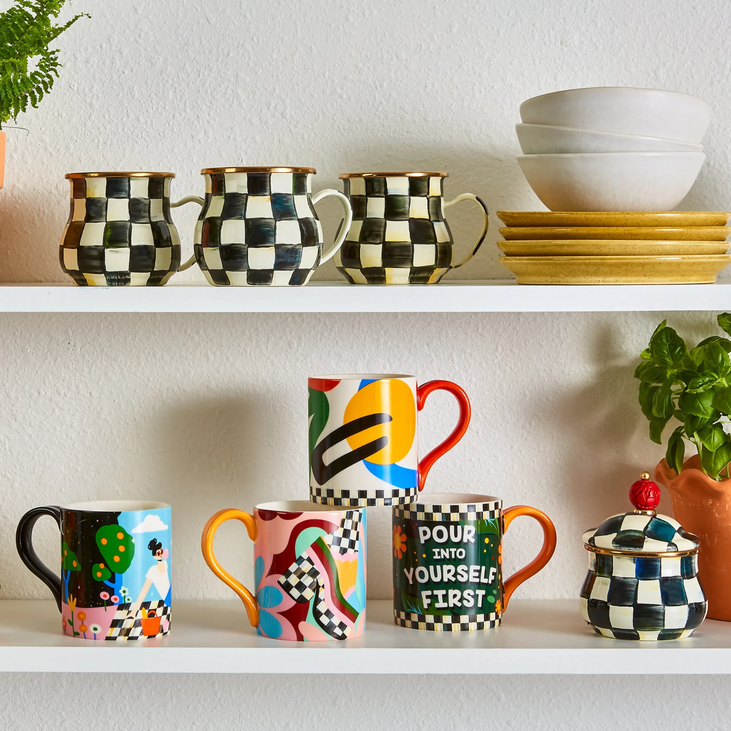 Courtly Check Mug