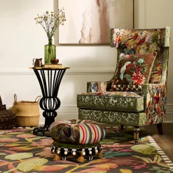 Courtly Check Pedestal Accent Table