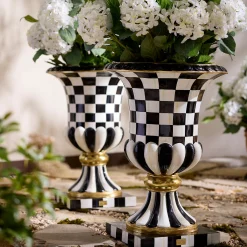 Courtly Check Pedestal Urn