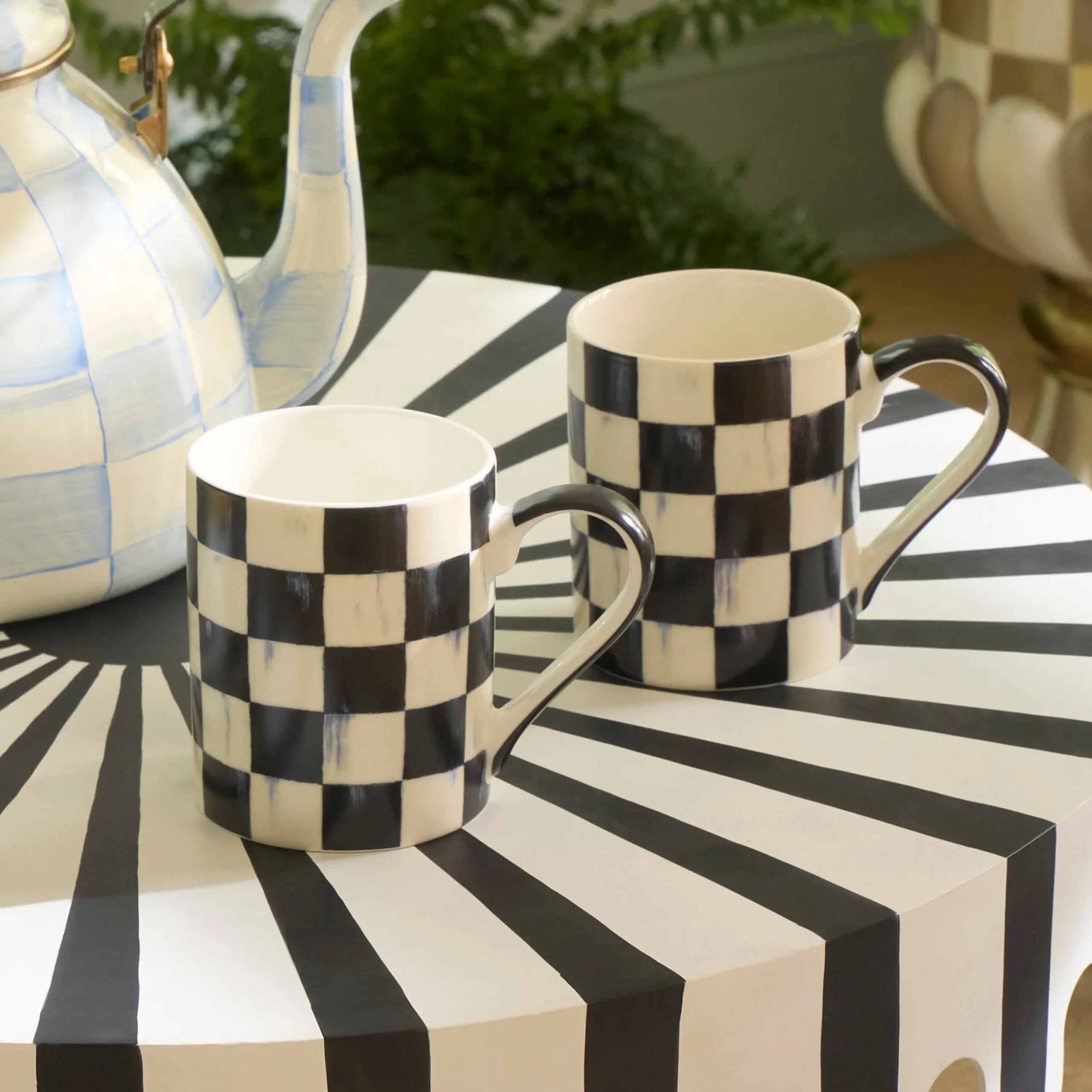 Courtly Check Porcelain Mug