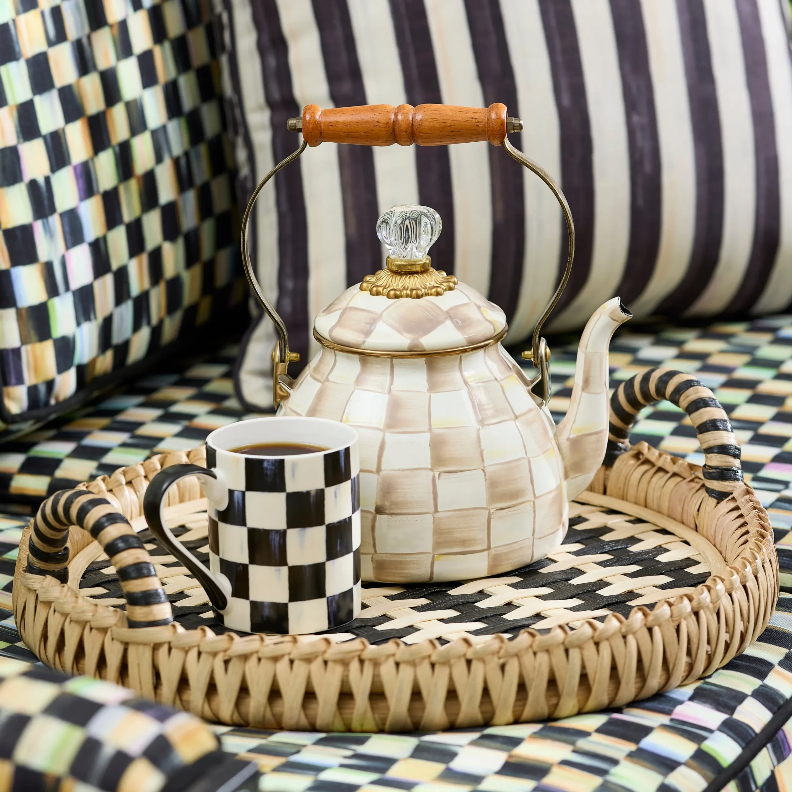 Courtly Check Porcelain Mug