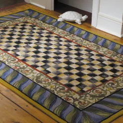 Courtly Check Purple & Green 5' x 8' Rug
