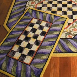 Courtly Check Purple & Green 2' x 3' Rug