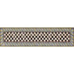 Courtly Check Purple & Green 2'6" x 10' Washable Runner