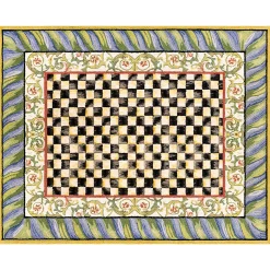 Courtly Check Purple & Green 8' x 10' Washable Rug