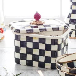 Courtly Check Recipe Box