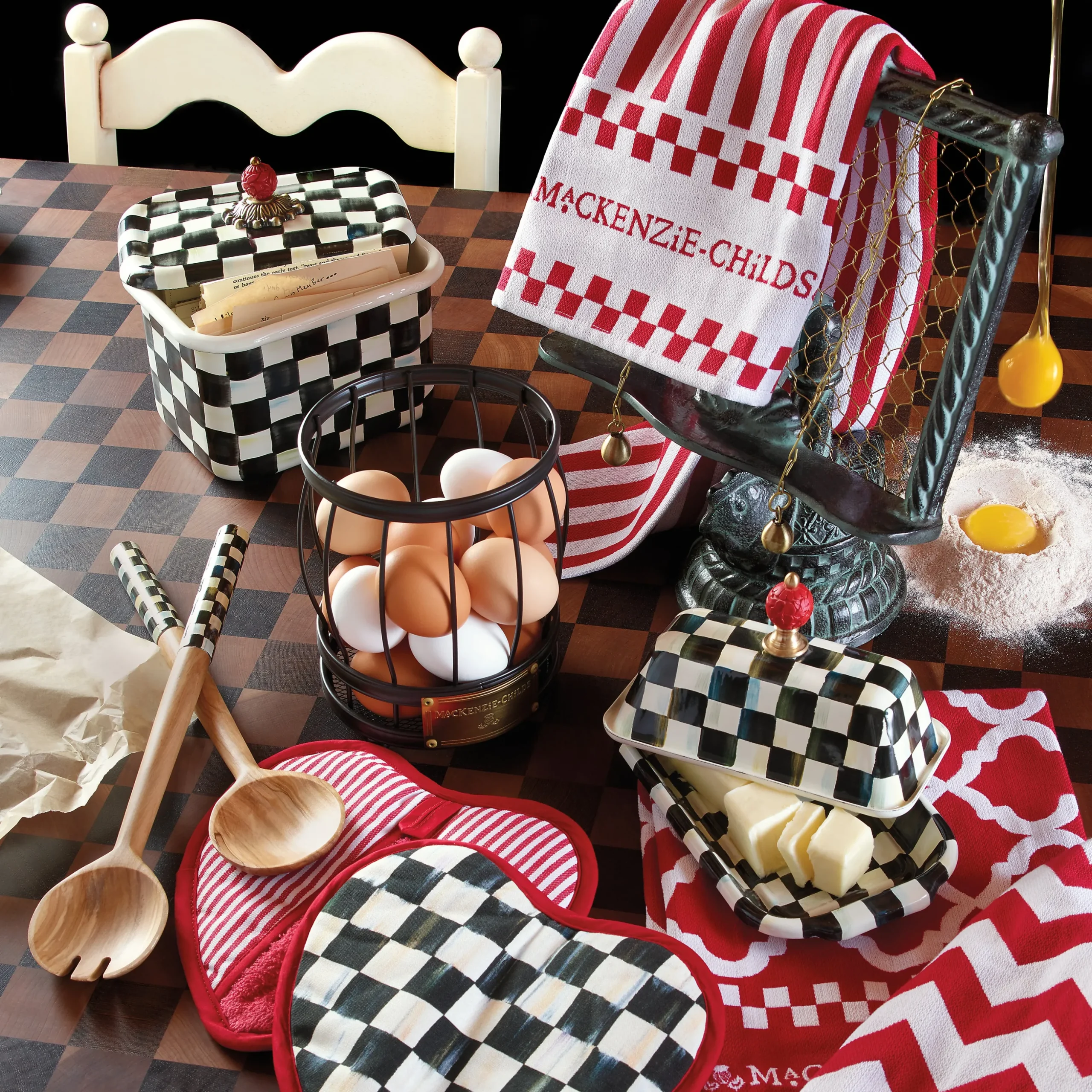 Courtly Check Recipe Box
