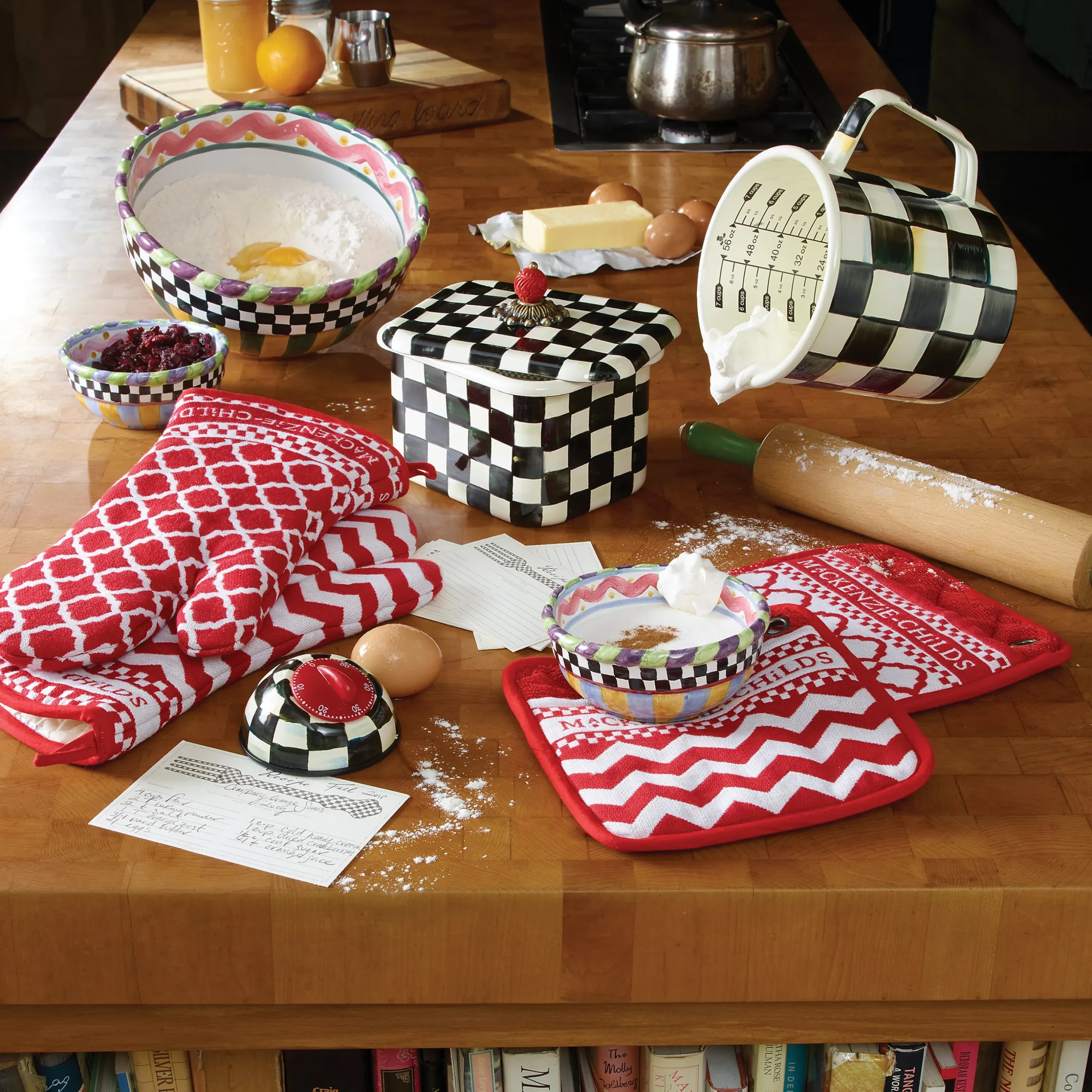 Courtly Check Recipe Box