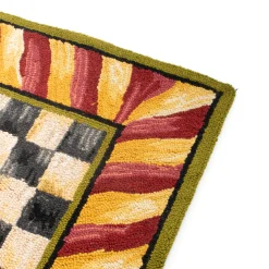 Courtly Check Red & Gold 2' x 3' Rug