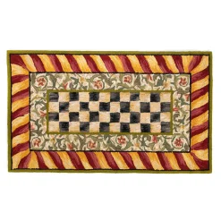 Courtly Check Red & Gold 3' x 5' Rug