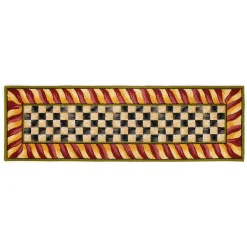 Courtly Check Red & Gold 2'6" x 8' Runner