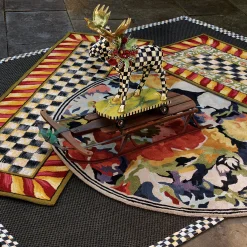 Courtly Check Red & Gold 2'6" x 8' Runner