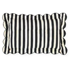 Courtly Check Reversible Scalloped Lumbar Throw Pillow