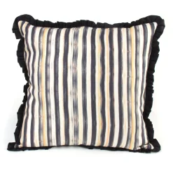 Courtly Check Ruffled Square Throw Pillow