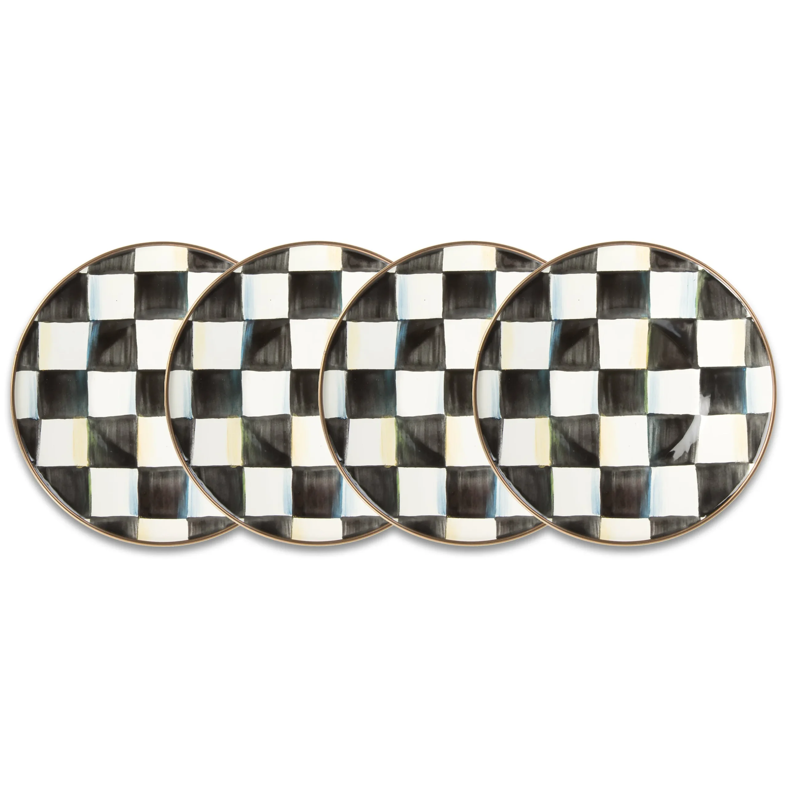 Courtly Check Saucers, Set of 4