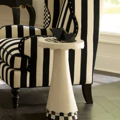 Courtly Check Scalloped Accent Table