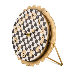 Courtly Check Scalloped Desk Clock