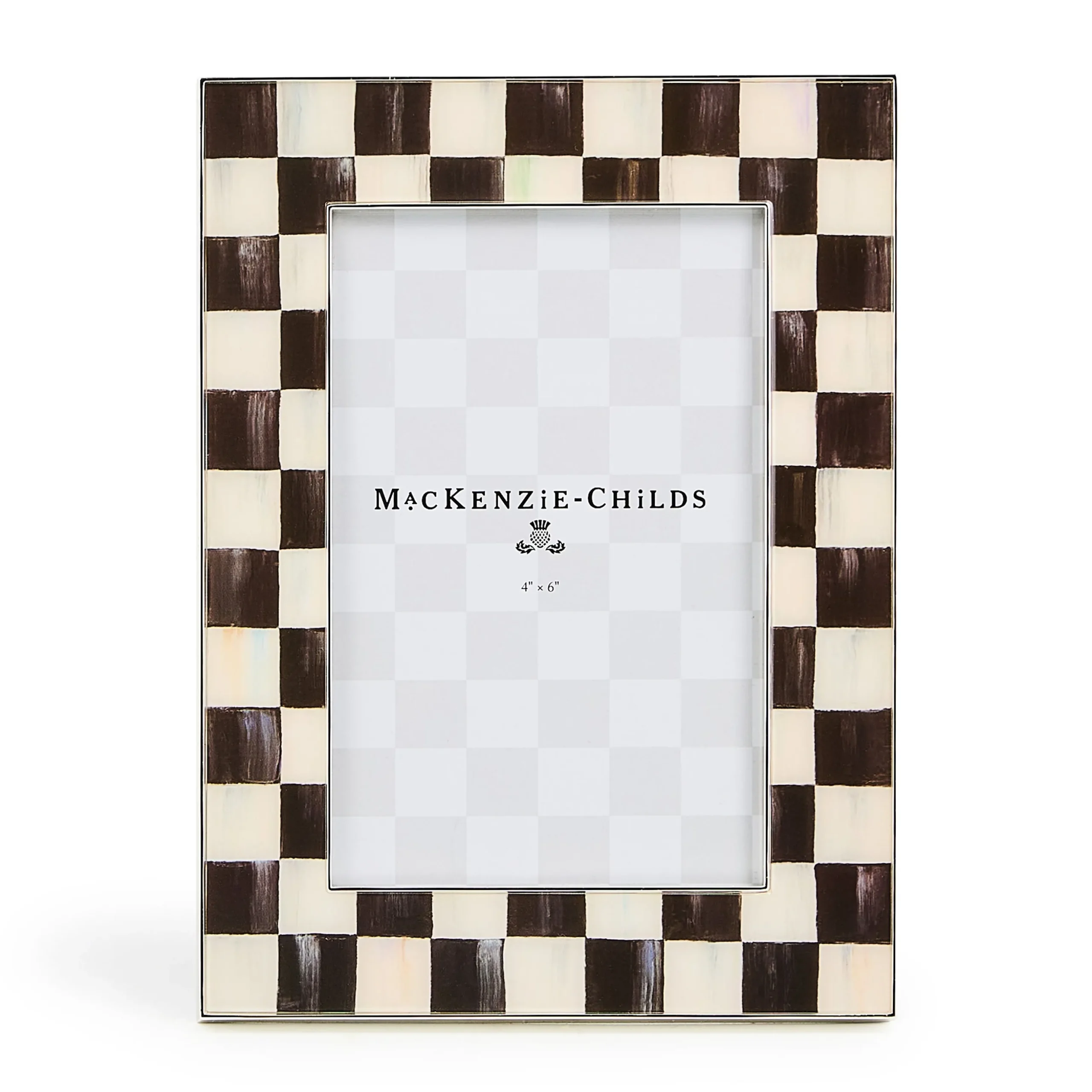 Courtly Check Silver Plated 4" x 6" Frame