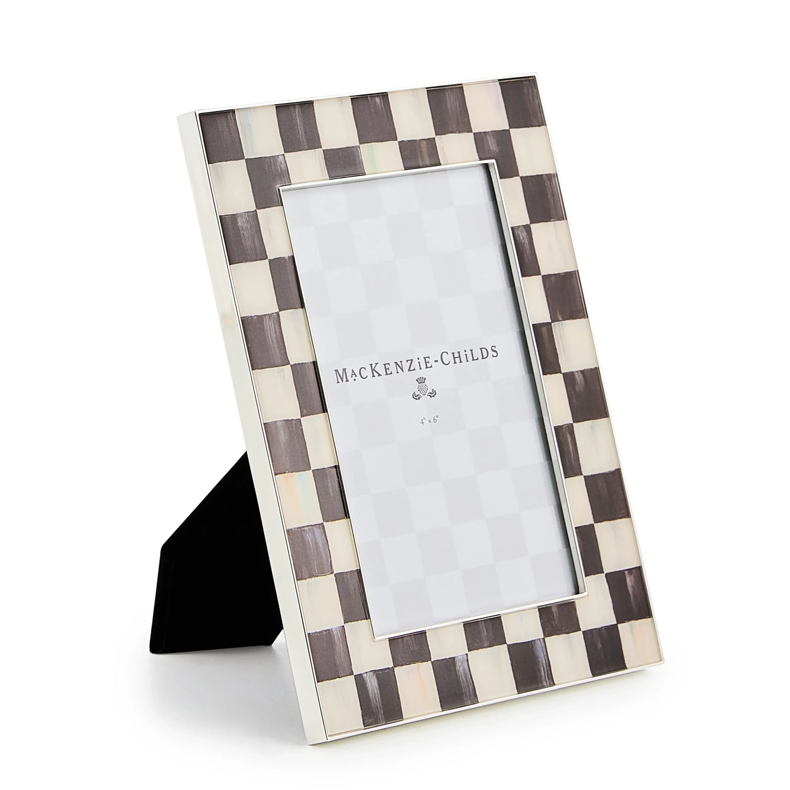 Courtly Check Silver Plated 4" x 6" Frame