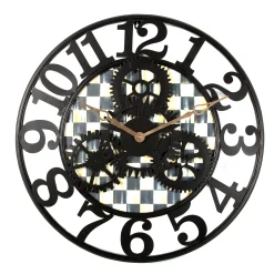 Courtly Check Small Farmhouse Wall Clock