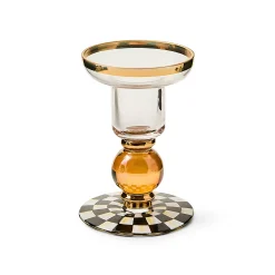 Courtly Check Small Glass Candlestick