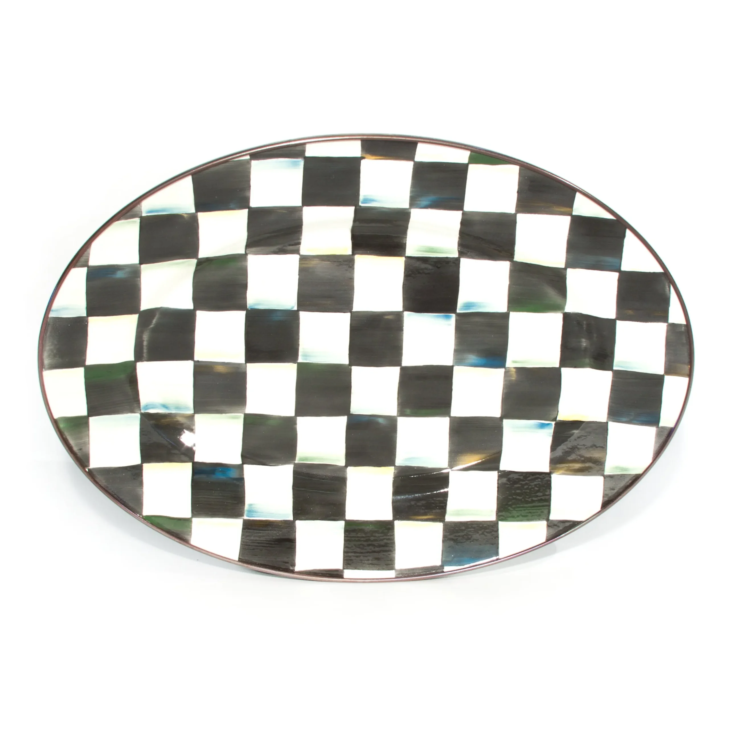 Courtly Check Small Oval Platter