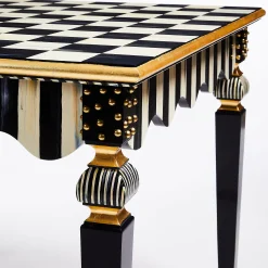 Courtly Check & Stripe Game Table