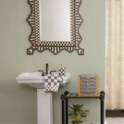 Courtly Check & Stripe Large Wall Mirror